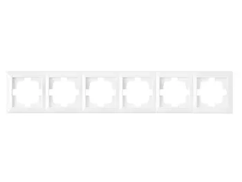 Рамка 6-местная белая, Стиль, Bylectrica
