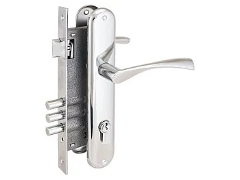 Замок врезной с/руч  АЛЛЮР 0203 CP хром