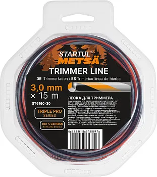 Леска ф 3.0 мм х 15 м витой круг сеч. TRIPLE PRO STARTUL METSA