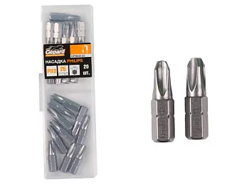 Насадка крестообразная PH3 25мм 20шт GEPARD (GP3602-25)