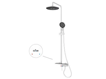 Душевая система (Lt) D35, серия Lotus белый, a-five