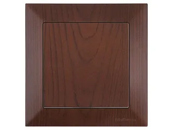 Выключатель 1-клав. (скрытый, винт. зажим) орех, DARIA, MUTLUSAN