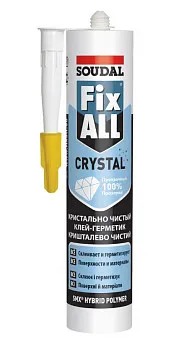 Клей-герметик гибрид."Soudal" Fix All Crystal прозрачный 290 мл