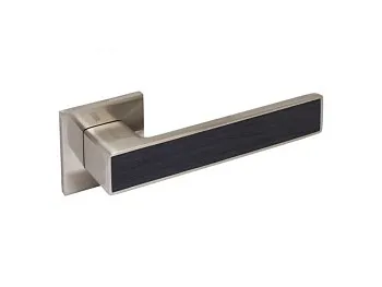 Ручка дверная АЛЛЮР АРТ "ЛАНА" SN мат.никель/темно-серое дерево (868TSD) ЗАЩИТ.ПЛЕНКА