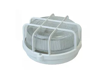 Светильник круг/белый/решетка, 60Вт, IP53 (НБП 01-60-003) Юпитер