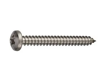 Саморез 3.9х16 мм полусф. головка, острый, нерж.сталь (А2), DIN 7981 (200 шт в карт. уп.)