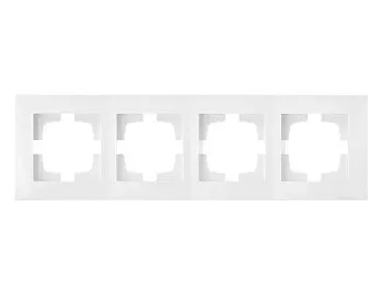 Рамка 4-местная белая, Стиль новый, Bylectrica