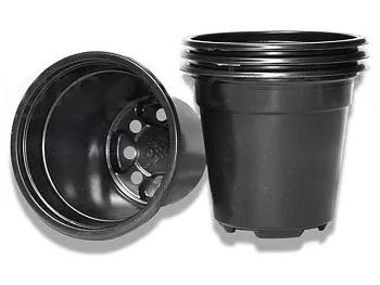 Горшок для рассады круглый, 90х90х68 мм, черный, PERFECTO LINEA