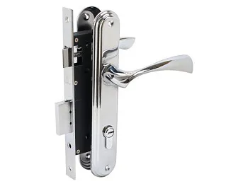 Замок врезной с/руч  БУЛАТ ЗВ4-1.03.04 НОМОС хром  5 перф.кл.