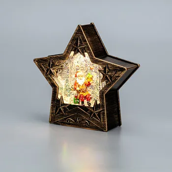 Светильник декоративный "Звезда" с эффектом снегопада и подсветкой, теплый белый NEON-NIGHT