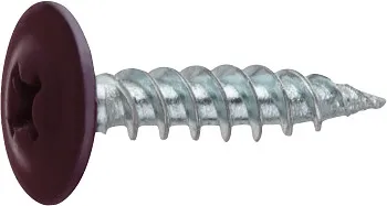 Саморез 4.2х19 мм с прессшайбой, цинк, острый, RAL 3005 (1000 шт в карт. уп.) STARFIX