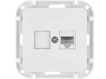 Розетка 1-ая компьютерная (скрытая) белая, Astrum, BYLECTRICA