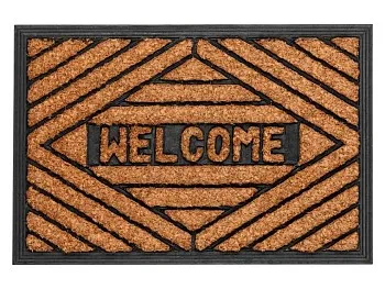 Коврик придверный кокосовый 40х60 см, "WELCOME-1", PERFECTO LINEA