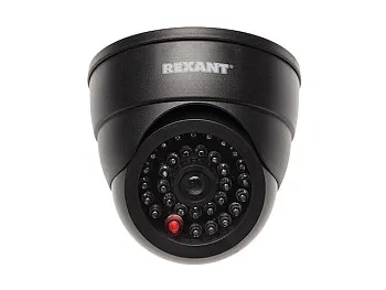 Муляж камеры внутренней, купольная с вращающимся объективом (черная)  REXANT