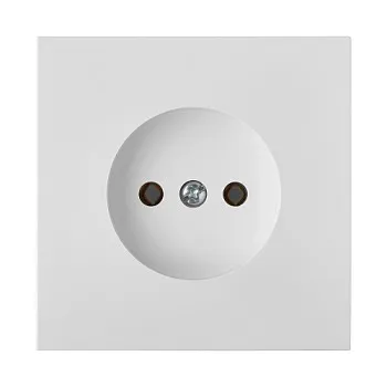 Розетка 1-ая (скрытая, б/з) белая, Carre, BYLECTRICA