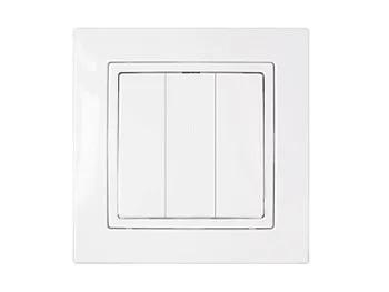 Выключатель 3 клав. (cкрытый, 10А) белый, Уют, BYLECTRICA