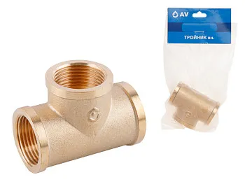 Тройник 1" вн.-вн.-вн., AV Engineering (инд. упак.)