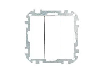Выключатель 3 клав. (cкрытый, 10А) белый, Стиль, Bylectrica