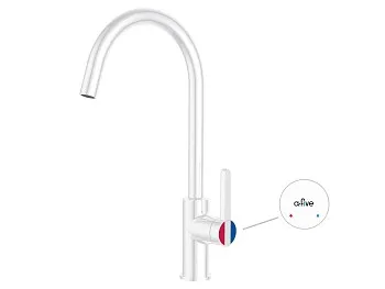 Смеситель для кухни (Lt) D35, серия Lotus белый, a-five