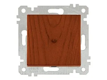 Выключатель 1-клав. двухполюсный (скрытый, без рамки, винт. зажим) вишня, RITA, MUTLUSAN