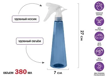 Опрыскиватель ручной 0,38л с пульверизатором, PERFECTO LINEA