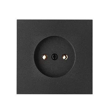 Розетка 1-ая (скрытая, б/з) графит, Carre, BYLECTRICA