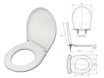 Сиденье для унитаза Универсал белое, ИнкоЭр