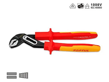 Плоскогубцы переставные 250мм диэлектрические 1000V TOPTUL