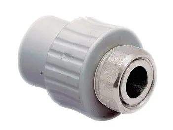 Муфта ПП с накидной гайкой 20х3/4" бел. РТП