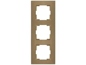 Рамка 3-ая вертикальная золотая, RITA, MUTLUSAN