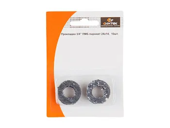 Прокладка паронитовая маслобензостойкая (упаковка 10 шт. в блистере) ПМБ 3/4 24х14 h-2mm