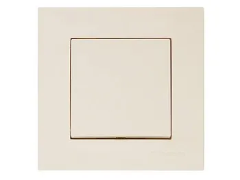 Выключатель двухполюсный (скрытый, винт. зажим) кремовый, RITA, MUTLUSAN