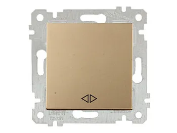 Выключатель промежуточный многопозиционный (скрытый, без рамки, пруж. зажим) золото, RITA, MUTLUSAN