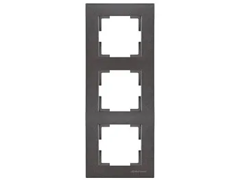 Рамка 3-ая вертикальная дымчатая, RITA, MUTLUSAN