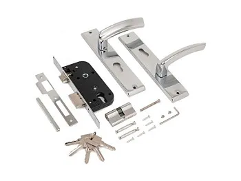 Замок врезной с/руч  АЛЛЮР АРТ ЗВ4-70.08 CP хром