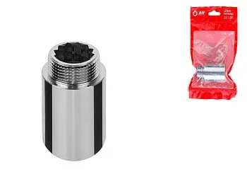 Удлинитель 1" вн.-нар. х 50 мм усиленный ХРОМ, AV Engineering (инд. упак.)