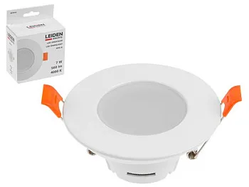 Светильник светодиодный встраиваемый круг 7 Вт 4000К, IP64 SPS-R LEIDEN ELECTRIC