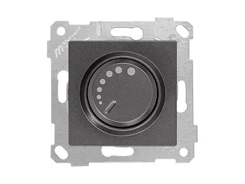 Выключатель поворотный (диммер) (скрытый, без рамки, винт. зажим, 1000Вт) дымчатый, RITA, MUTLUSAN