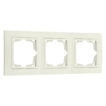 Рамка 3-местная бежевая, Уют, BYLECTRICA