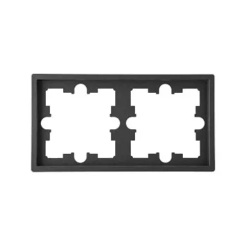 Рамка 2-местная графит, Carre, BYLECTRICA