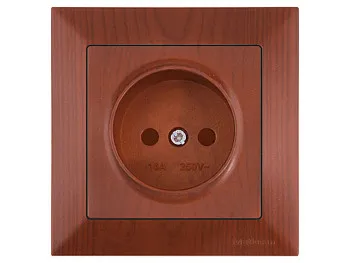 Розетка 1-ая (скрытая, б/з, шторки) вишня, DARIA, MUTLUSAN