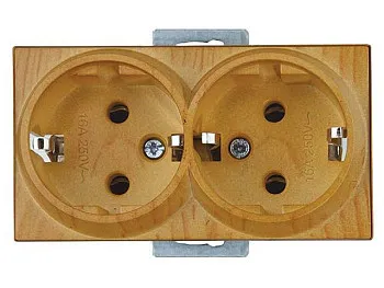 Розетка 2-ая (скрытая, с/з) дуб, RITA, MUTLUSAN