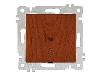 Выключатель проходной 1-клав. (скрытый, без рамки, винт. зажим) вишня, RITA, MUTLUSAN
