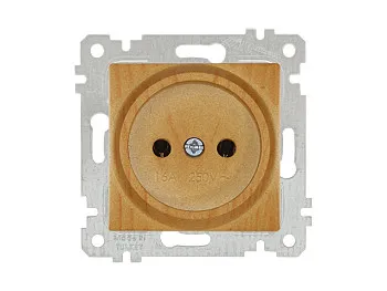 Розетка 1-ая (скрытая, без рамки, б/з) дуб, RITA, MUTLUSAN