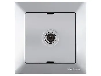 Розетка телевиз. 1-ая (скрытая, с/з, 11dB, переходная) серебро, DARIA, MUTLUSAN