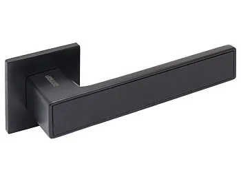 Ручка дверная "ЛАНА" BL/BL (86150) мат.черный АЛЛЮР
