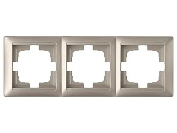 Рамка 3-местная шампань, Стиль, Bylectrica