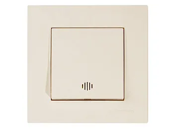 Выключатель 1-клав. (c подсветкой, скрытый, пруж. зажим) кремовый, RITA, MUTLUSAN