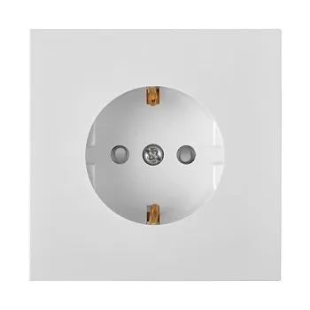 Розетка 1-ая (скрытая, с/з, з/ш) белая, Carre, BYLECTRICA