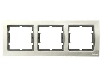 Рамка 3-ая горизонтальная нержавейка ELITRA, MUTLUSAN